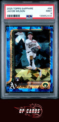 Jacob Wilson 2025 Topps Chrome Sapphire #96 PSA 9