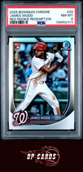 James Wood 2025 Bowman Chrome #29 Red Rookie Redemption PSA 8