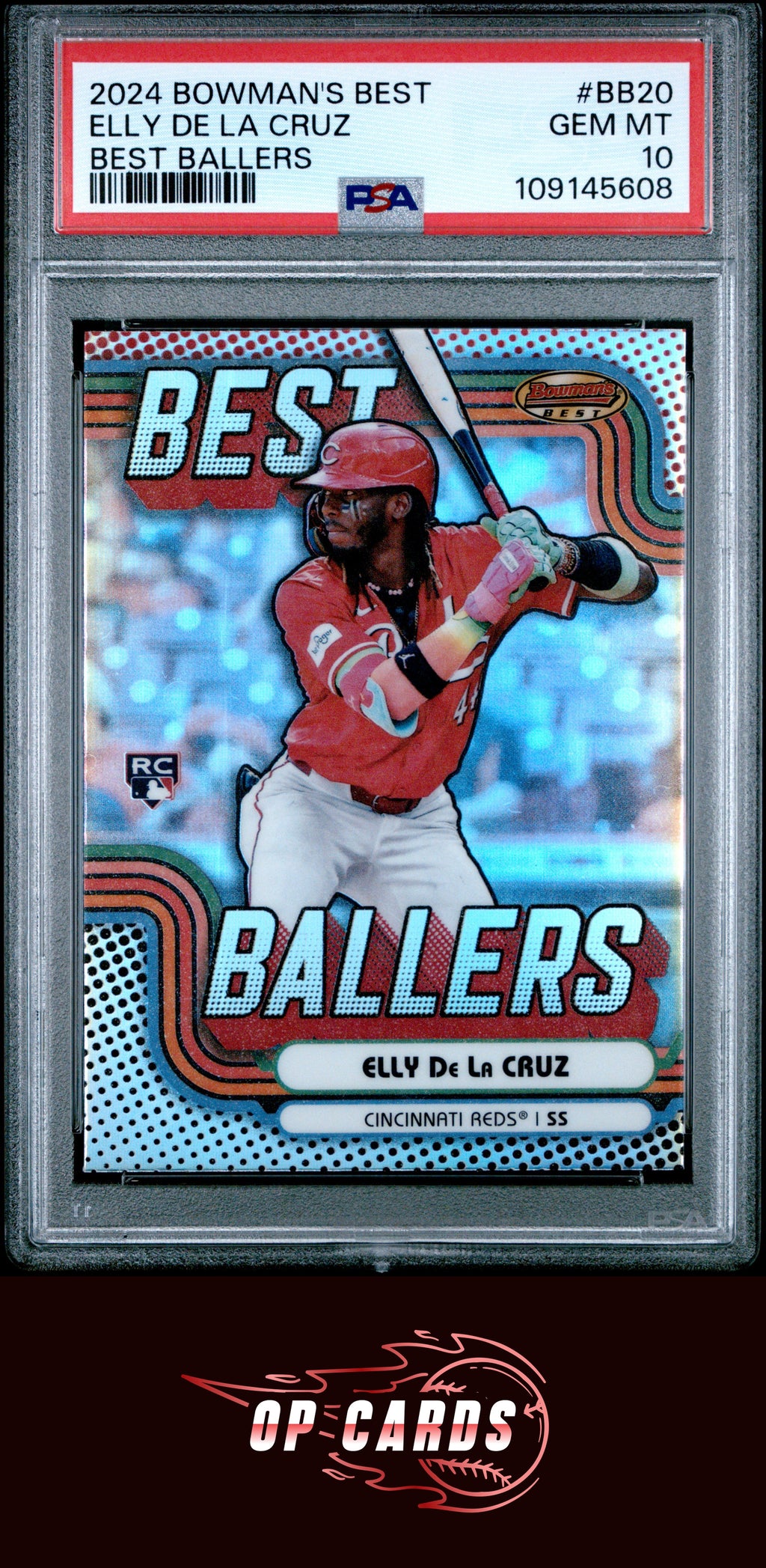 Elly De La Cruz 2024 Bowman'S Best Best Ballers Refractor #BB20 PSA 10