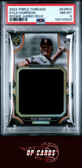 Kyle Harrison 2024 Topps Triple Threads Rookie Jumbo Relics #RJRKH PSA 8
