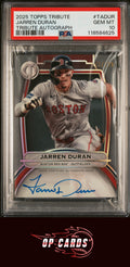 Jarren Duran 2025 Topps Tribute Tribute Autographs #TADUR /199 PSA 10