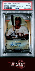 Marco Luciano 2024 Topps Triple Threads Rookie Autograph #ML Gold /25 PSA 8