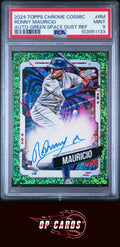 Ronny Mauricio 2024 Topps Chrome Cosmic Autograph Green Refractor /75 PSA 9
