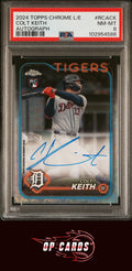 Colt Keith 2024 Topps Chrome Logofractor Refractor Autograph PSA 8