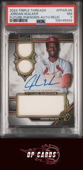 Jordan Walker 2024 Topps Triple Threads Future Phenoms Autograph Relic /99 PSA 7