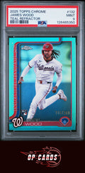 James Wood 2025 Topps Chrome #132 Teal Refractor PSA 9