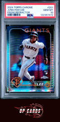 Jung Hoo Lee 2024 Topps Chrome #201 Prism Refractor PSA 10
