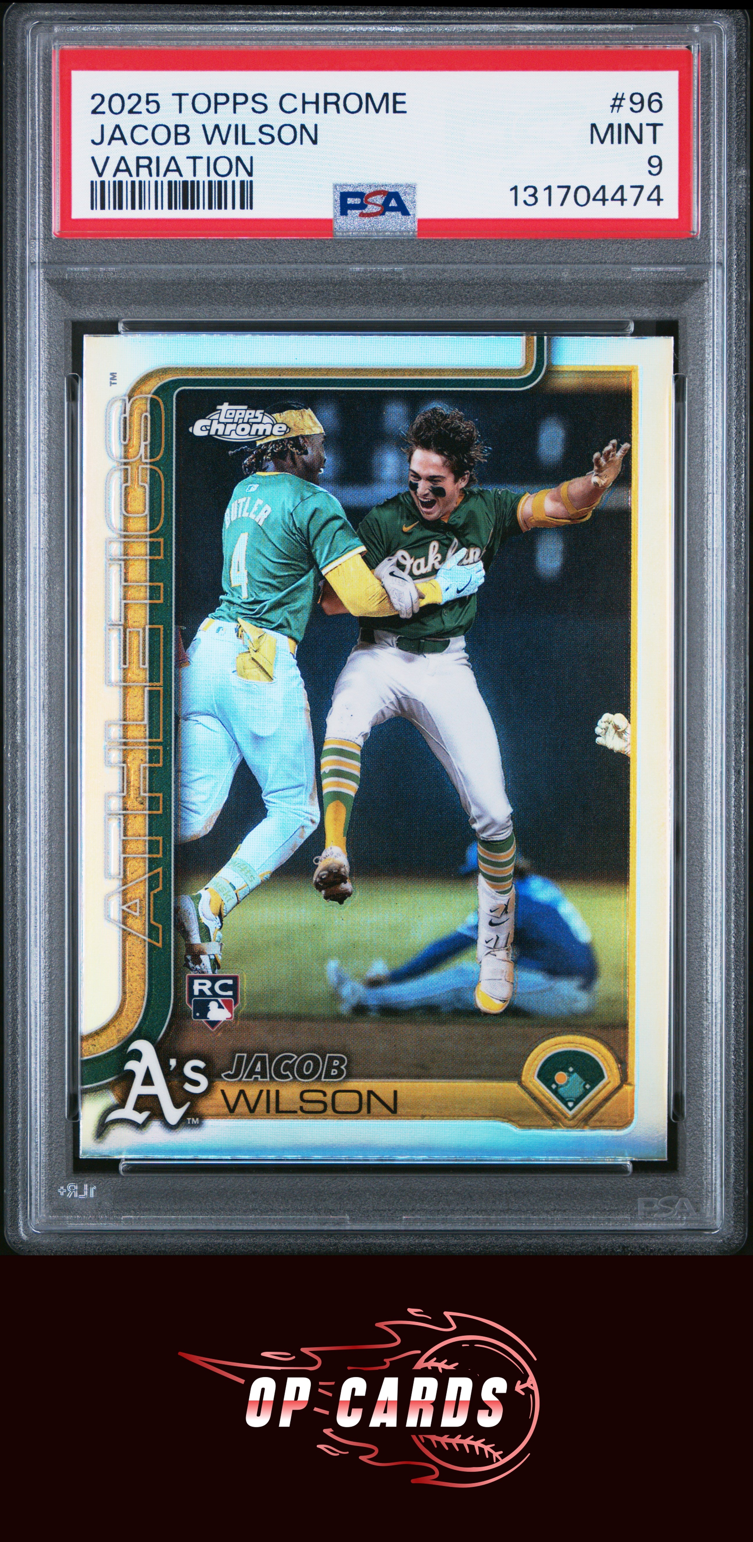 Jacob Wilson 2025 Topps Chrome #96 Image Variation Refractor PSA 9