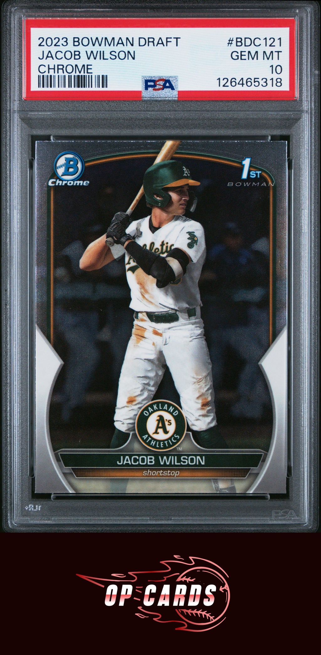 Jacob Wilson 2023 Bowman Draft #BDC121 Chrome PSA 10