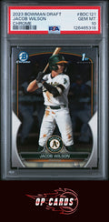 Jacob Wilson 2023 Bowman Draft #BDC121 Chrome PSA 10