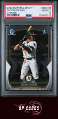 Jacob Wilson 2023 Bowman Draft #BDC121 Chrome PSA 10