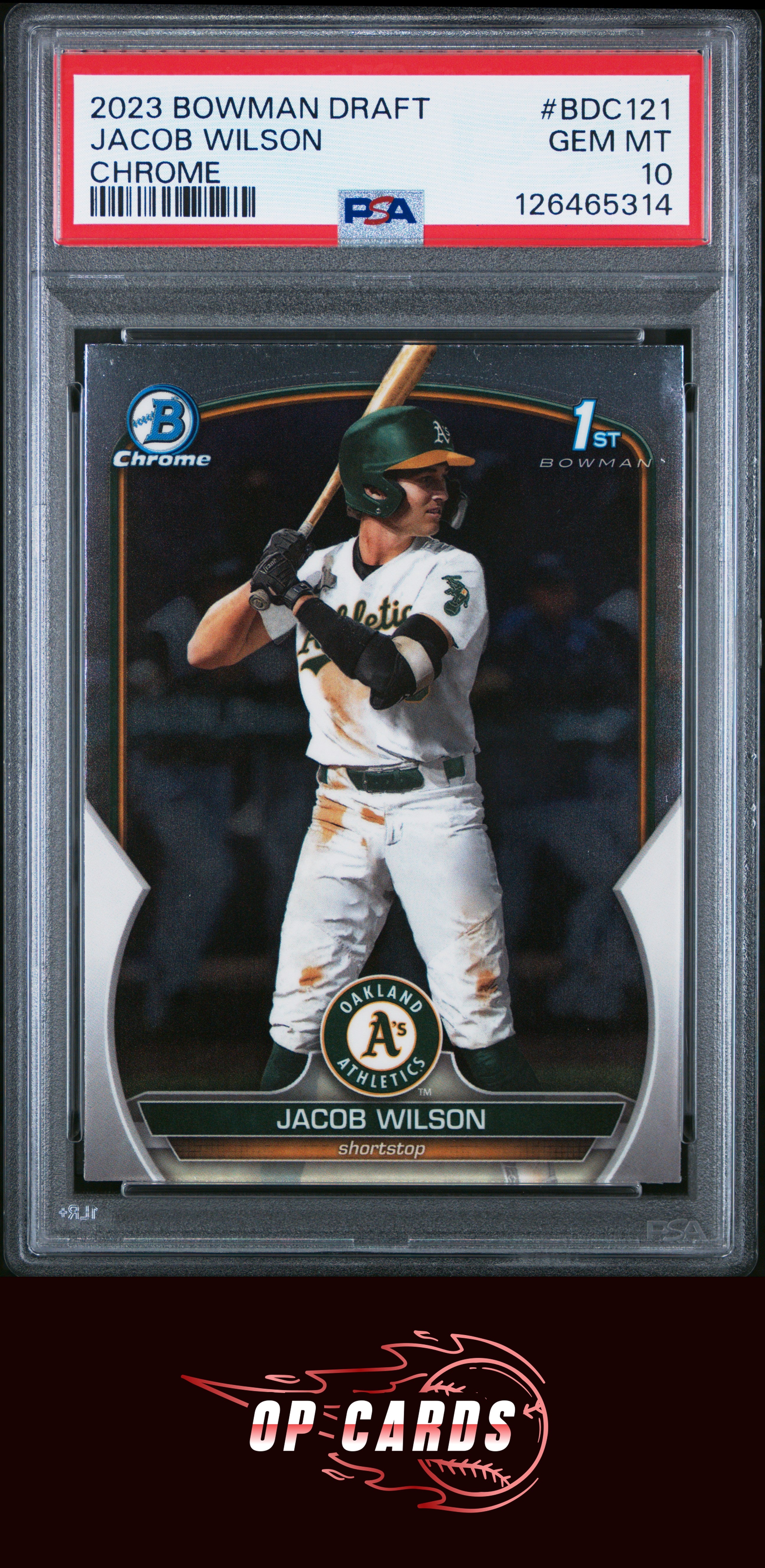 Jacob Wilson 2023 Bowman Draft #BDC121 Chrome PSA 10