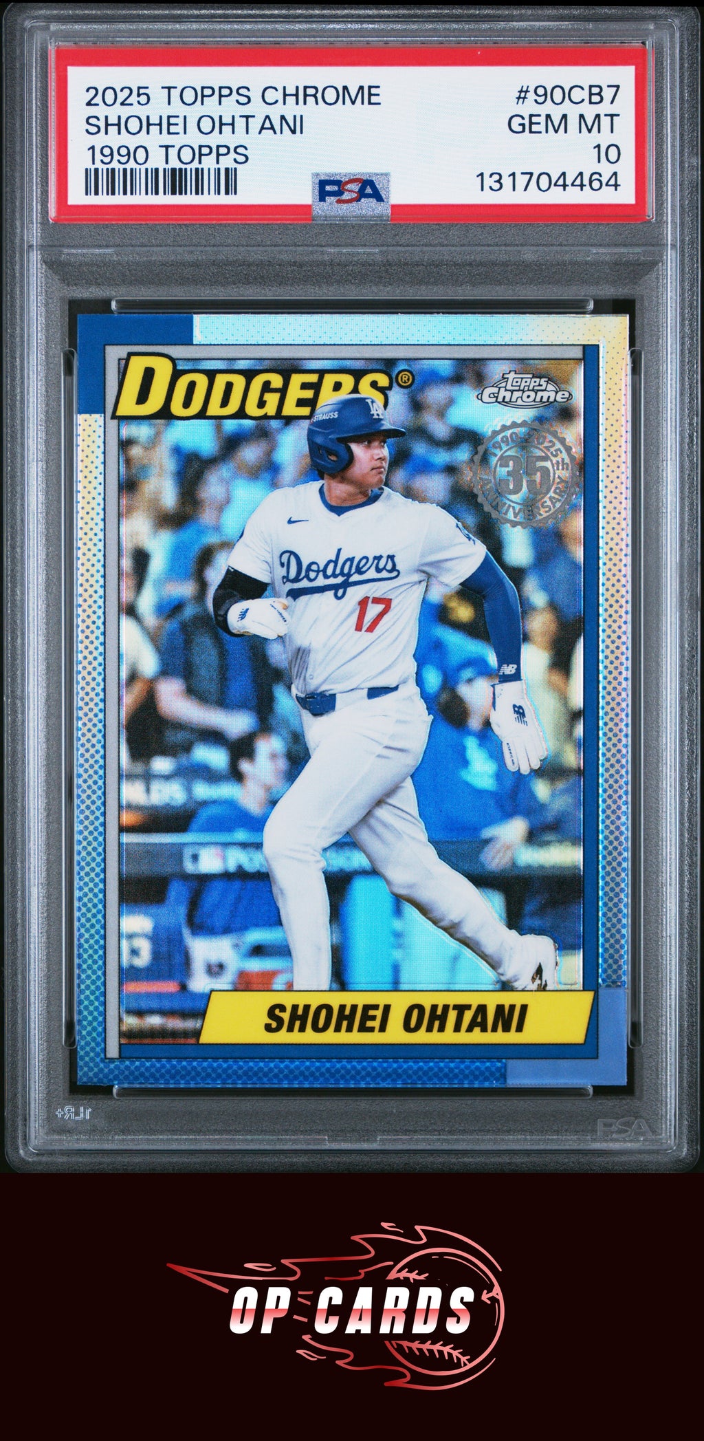 Shohei Ohtani 2025 Topps Chrome 1990 Topps #90CB7 PSA 10