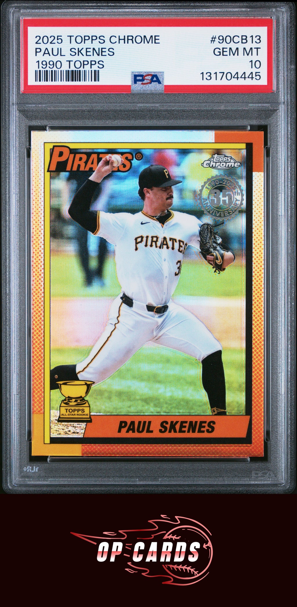 Paul Skenes 2025 Topps Chrome 1990 Topps #90CB13 PSA 10