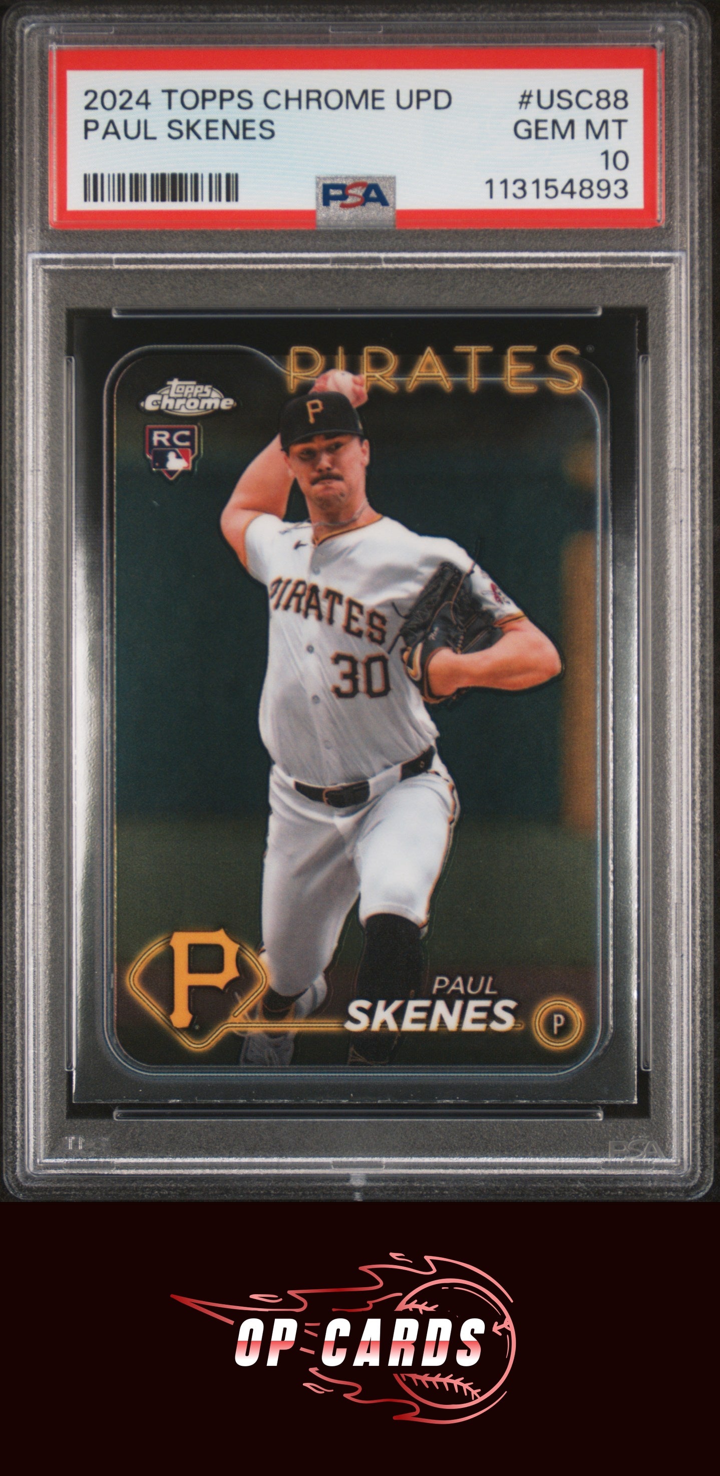 Paul Skenes 2024 Topps Chrome Update #USC88 PSA 10