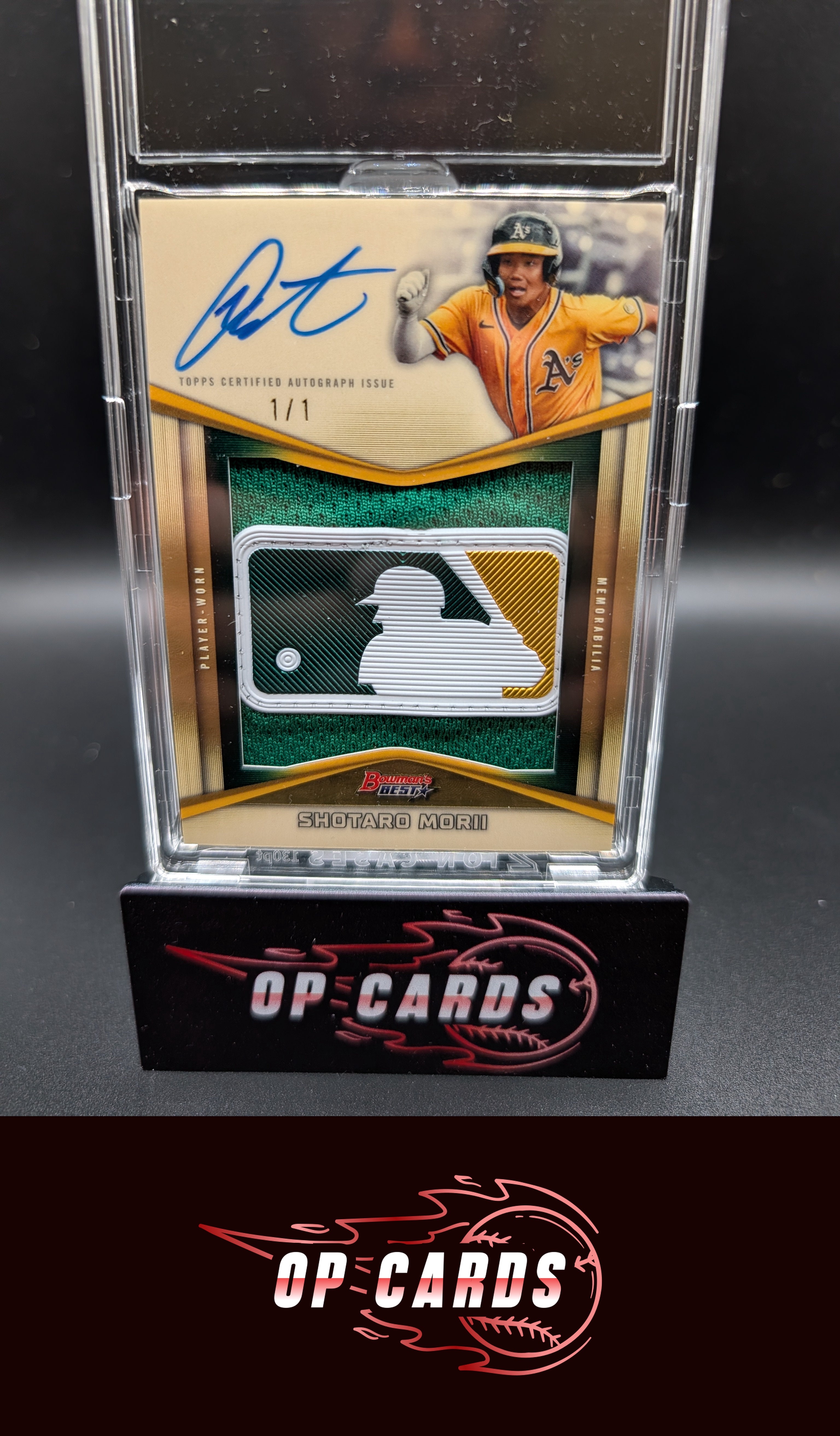 Shotaro Morii 2025 Bowman's Best Prospect Patch Autograph Superfractor 1/1