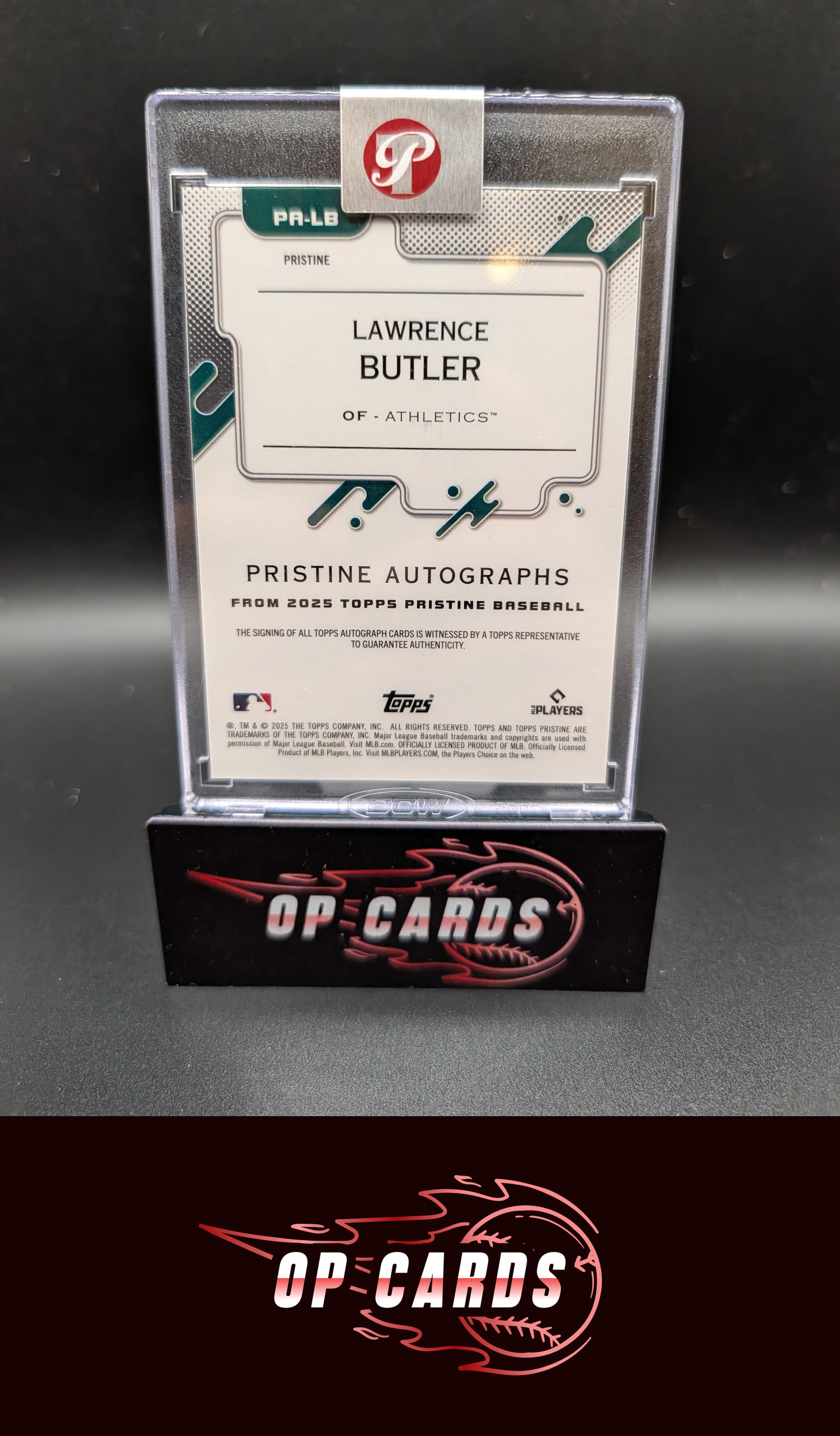 Lawrence Butler 2025 Topps Pristine #PA-LB Autograph Gold Refractor #/50