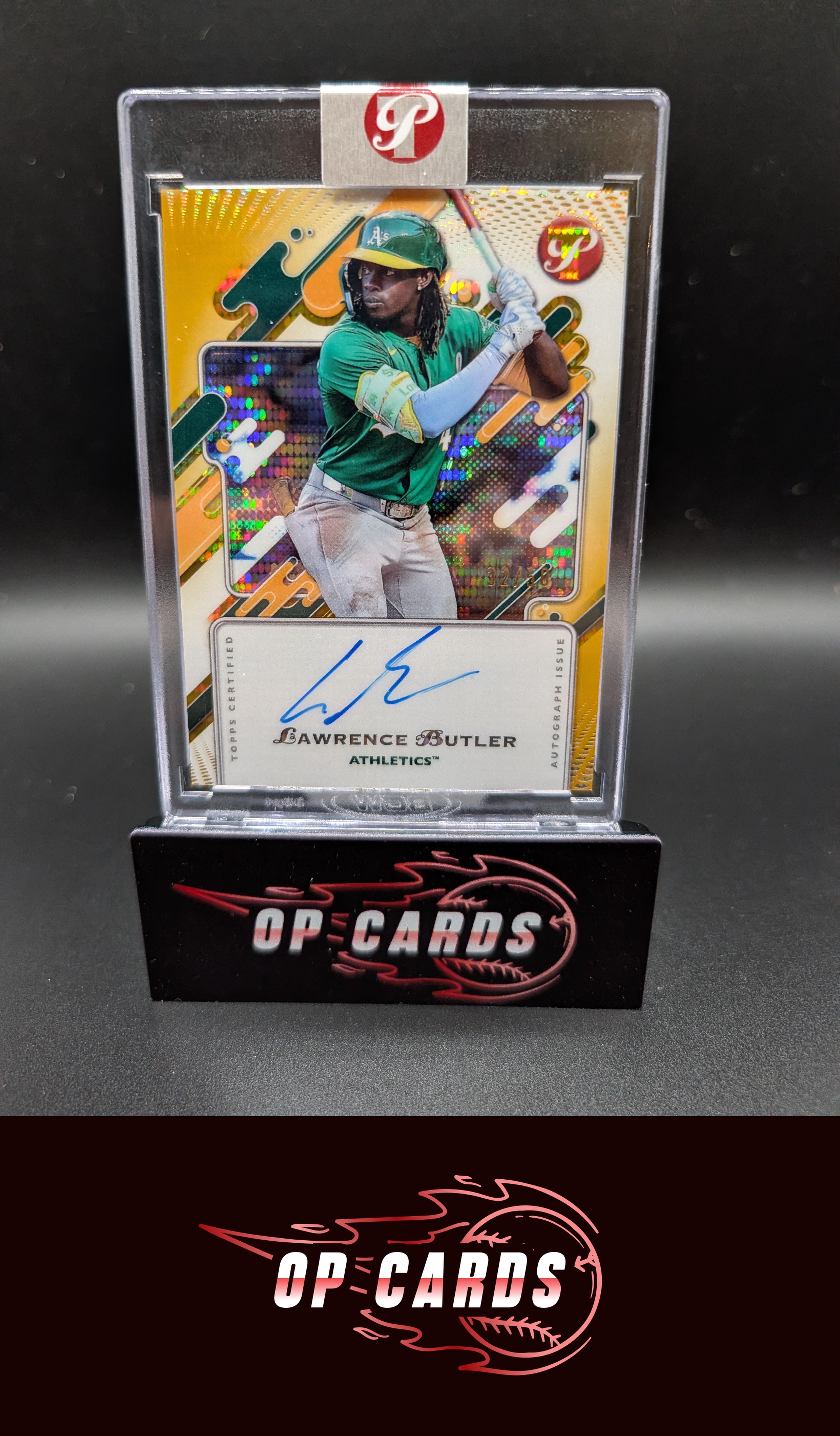 Lawrence Butler 2025 Topps Pristine #PA-LB Autograph Gold Refractor #/50
