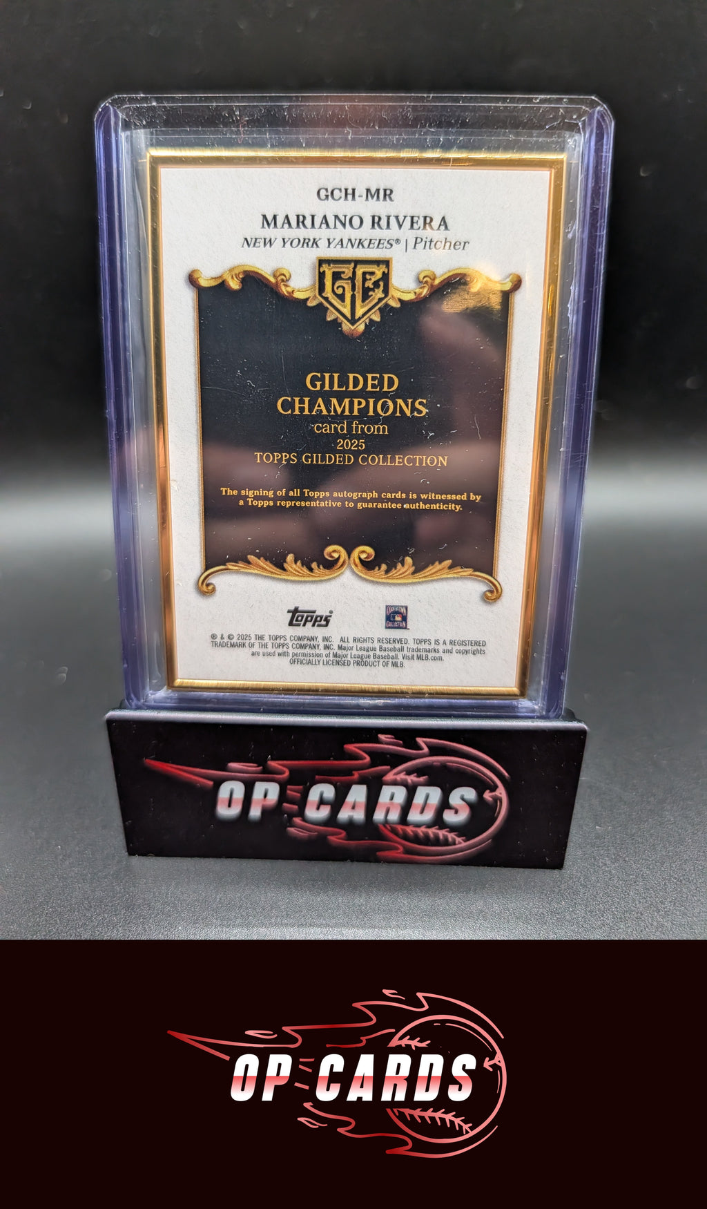 Mariano Rivera 2024 Topps Gilded Collection #GCH-MR Gilded Champions Onyx #/10