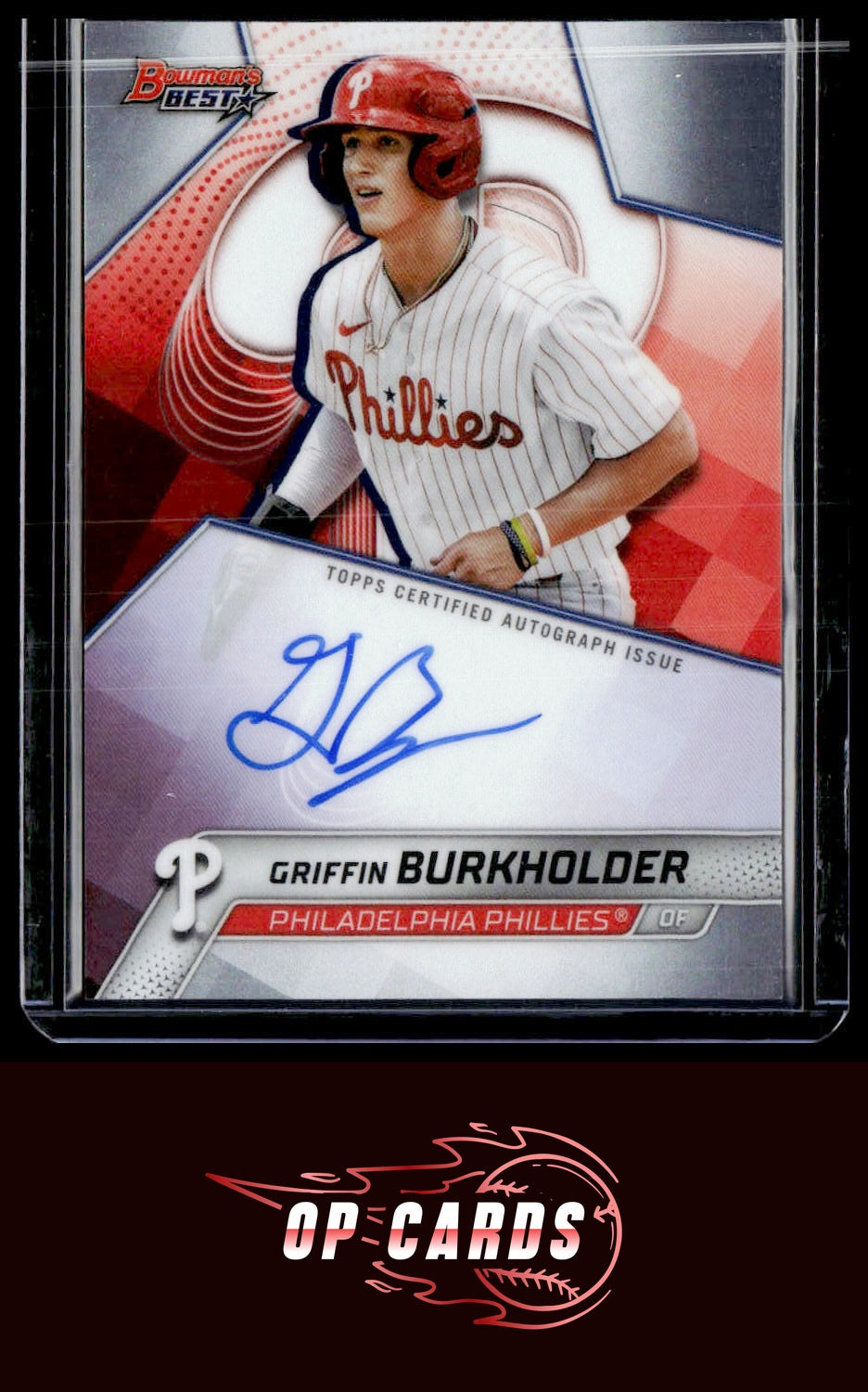 Griffin Burkholder 2025 Bowman's Best #B25-GB Best of 2025 Autographs Refractors