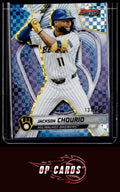Jackson Chourio 2025 Bowman's Best #10 Blue X-Fractors #/150