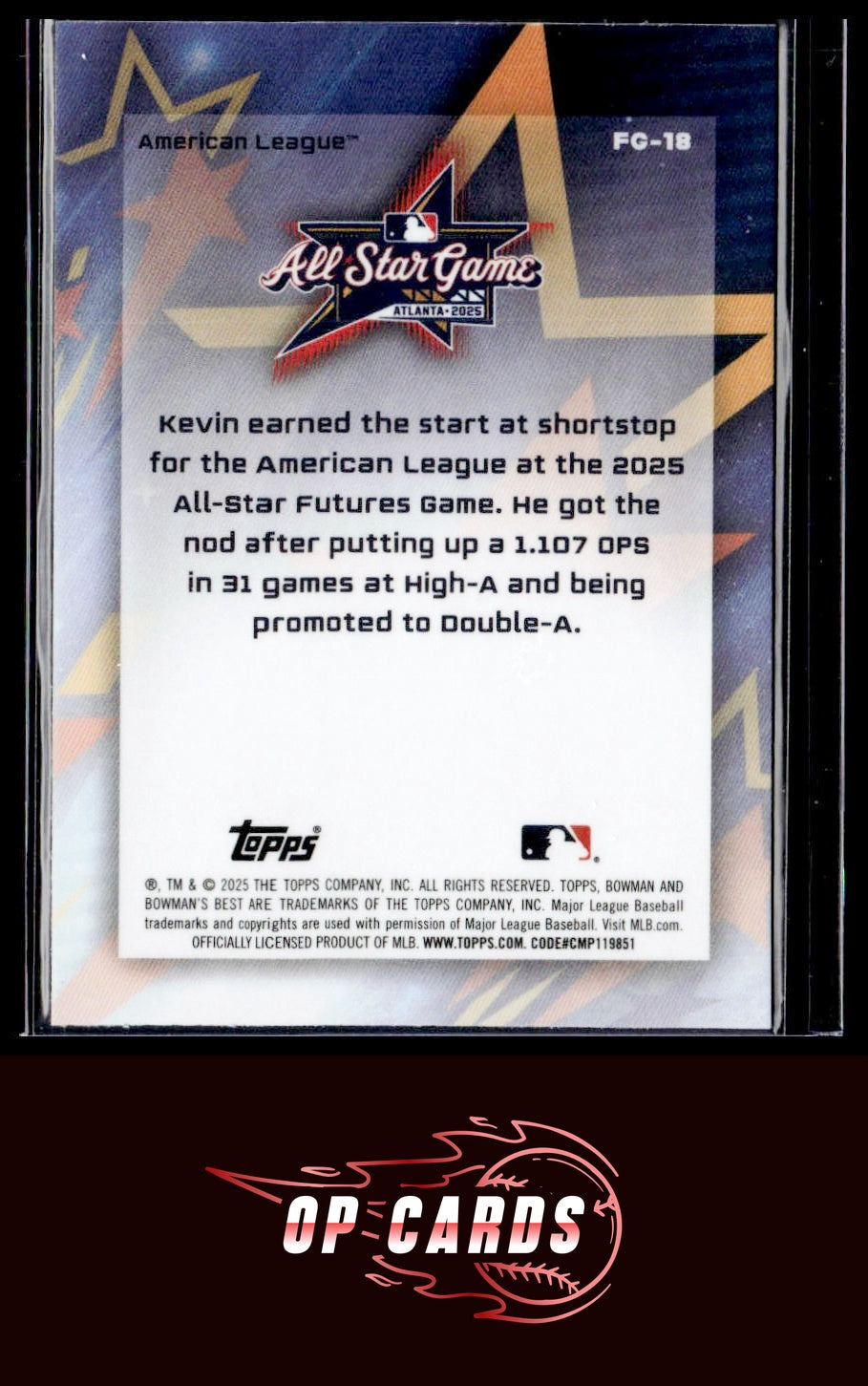 Kevin McGonigle 2025 Bowman's Best #FG-18 2025 MLB All-Star Futures Game