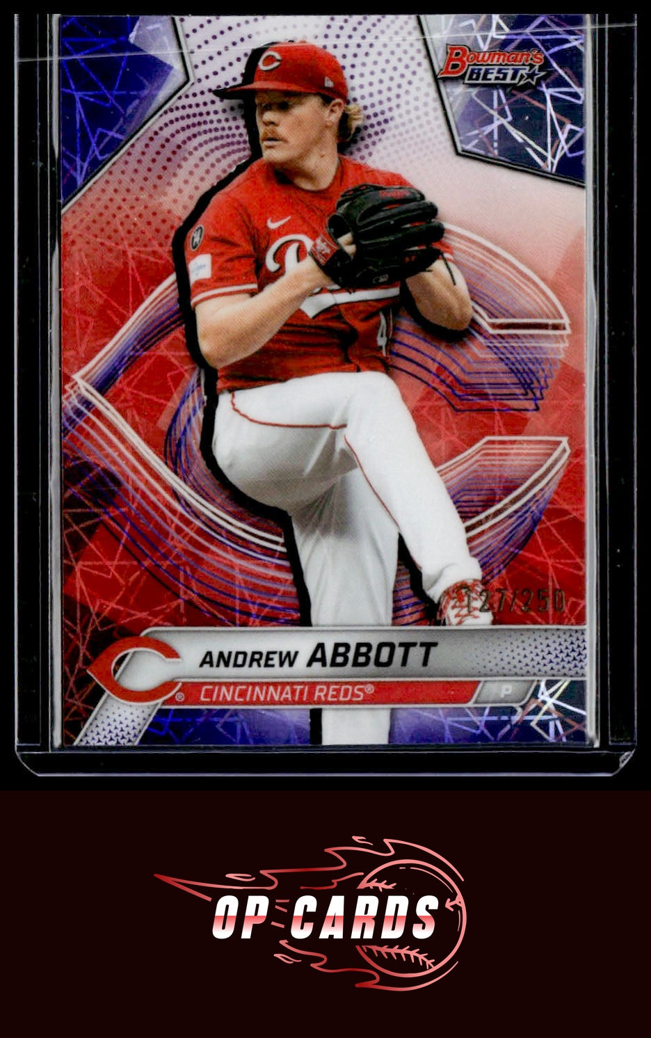 Andrew Abbott 2025 Bowman's Best #25 Purple Lazer Refractors #/250