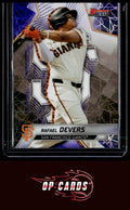 Rafael Devers 2025 Bowman's Best #21 Purple Lazer Refractors #/250