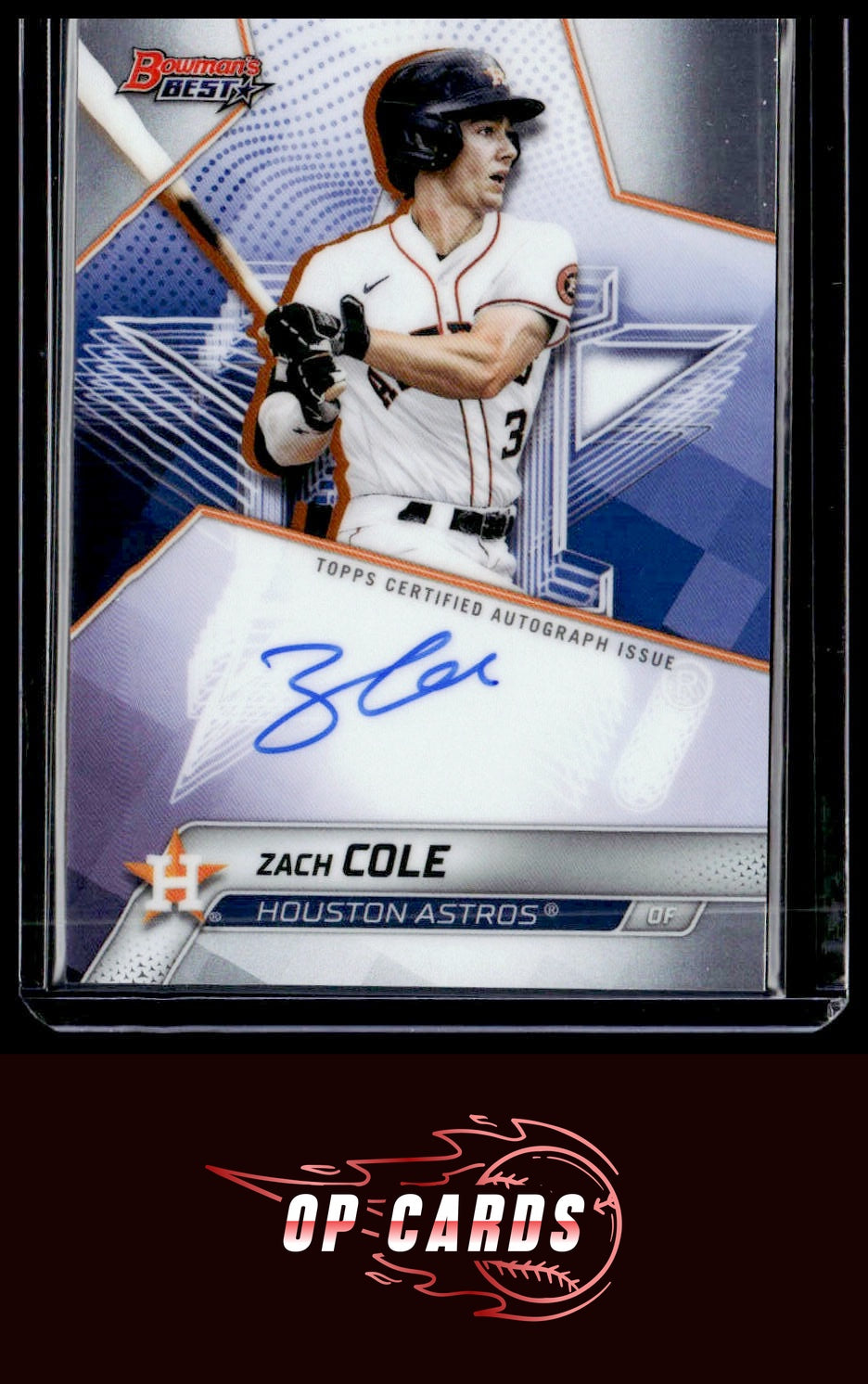 Zach Cole 2025 Bowman's Best #B25-ZC Best of 2025 Autographs