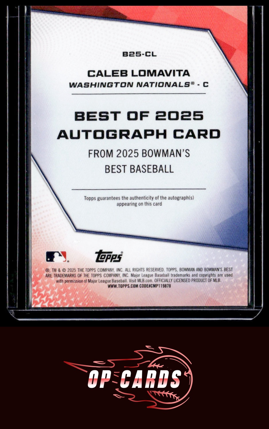 Caleb Lomavita 2025 Bowman's Best #B25-CL Bowman Autograph Green Refractor /99