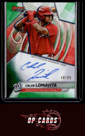 Caleb Lomavita 2025 Bowman's Best #B25-CL Bowman Autograph Green Refractor /99