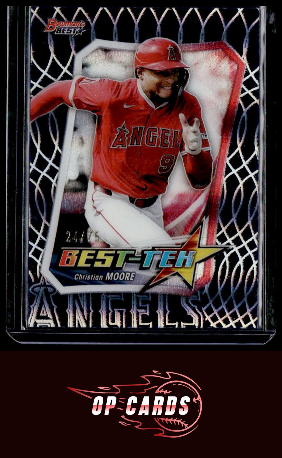 Christian Moore 2025 Bowman's Best #BT-7 Best Tek Blue #/75