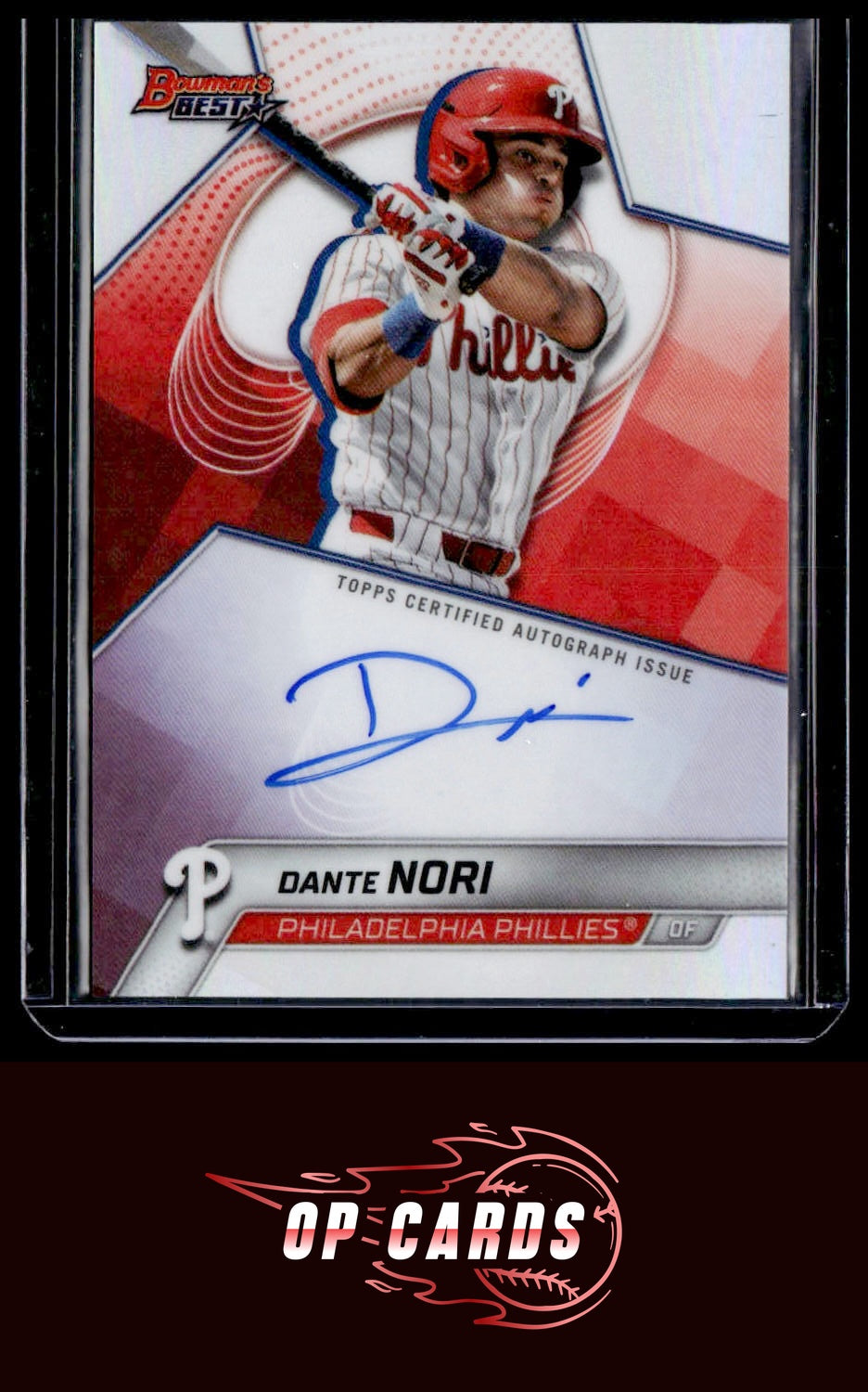 Dante Nori 2025 Bowman's Best #B25-DN Best of 2025 Autographs Refractors