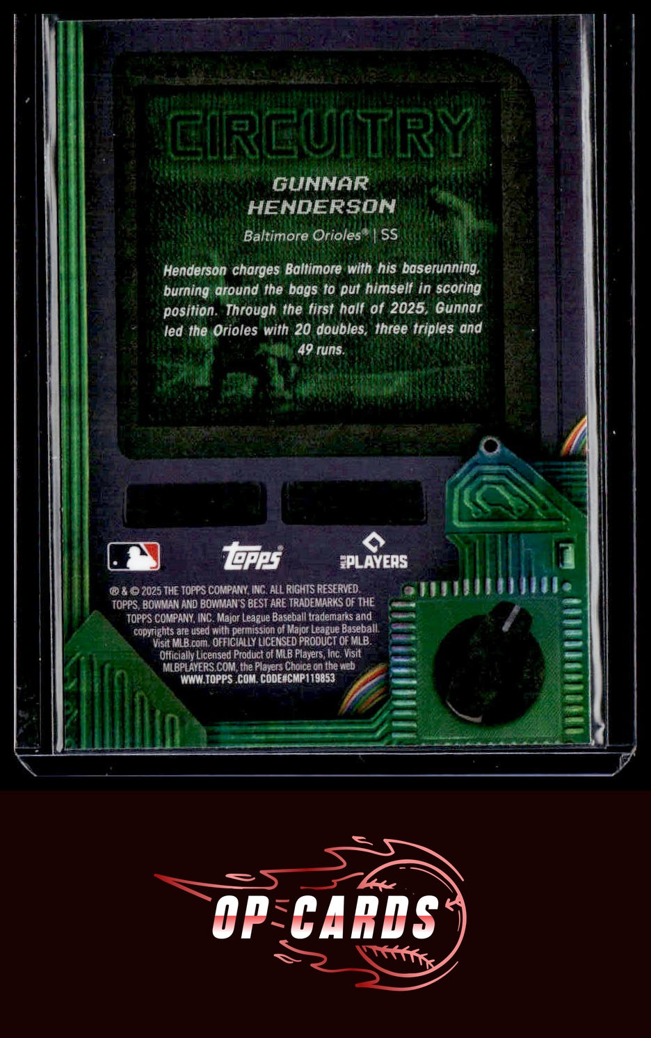 Gunnar Henderson 2025 Bowman's Best #C-20 Circuitry