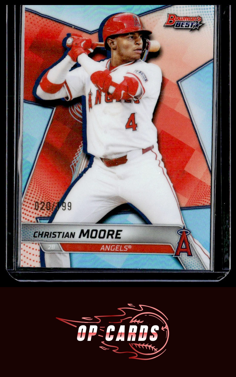 Christian Moore 2025 Bowman's Best #TP-2 Aqua Lava Refractors #/199