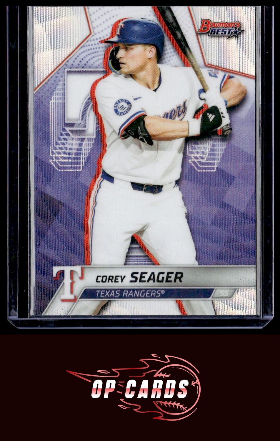 Corey Seager 2025 Bowman's Best #1 Wave Refractors