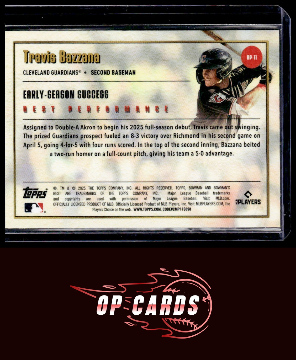 Travis Bazzana 2025 Bowman's Best #BP-11 Best Performance