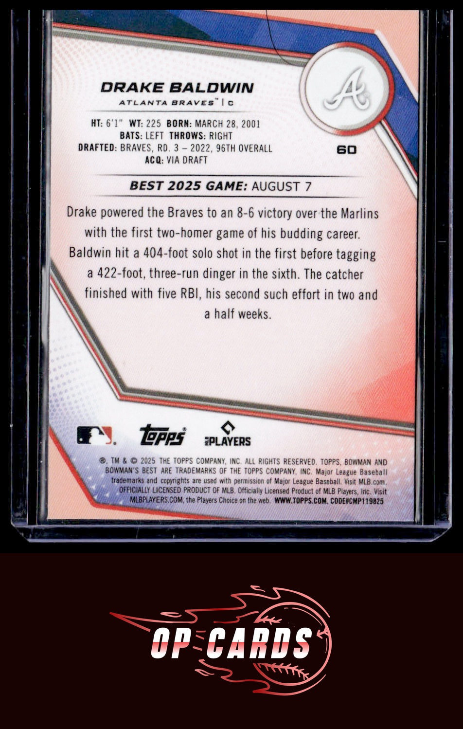 Drake Baldwin 2025 Bowman's Best #60
