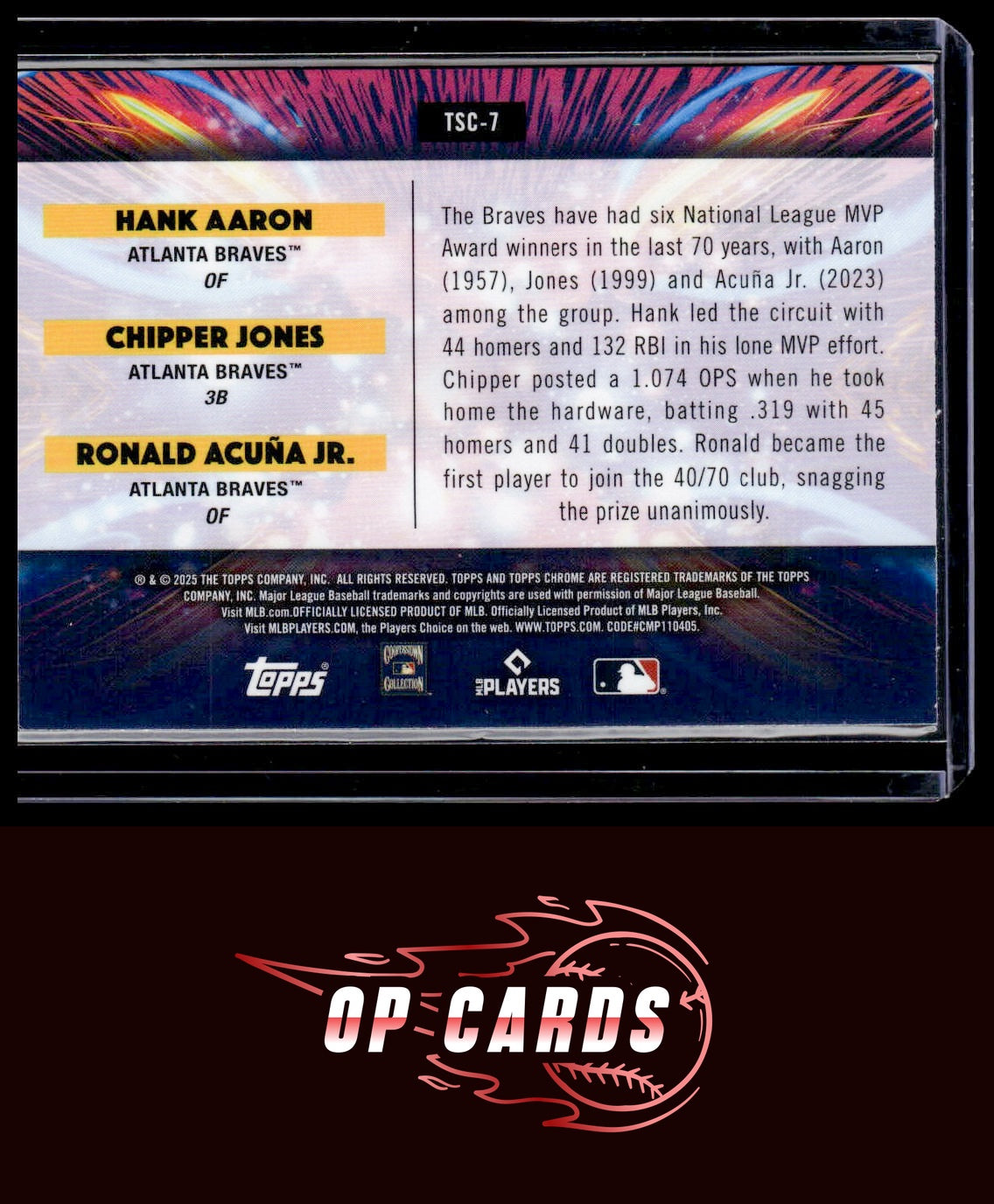 Ronald Acuña Jr. Jones Aaron 2025 Topps Cosmic #TSC-7 Triple Star Clusters