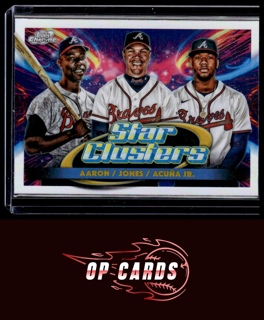 Ronald Acuña Jr. Jones Aaron 2025 Topps Cosmic #TSC-7 Triple Star Clusters