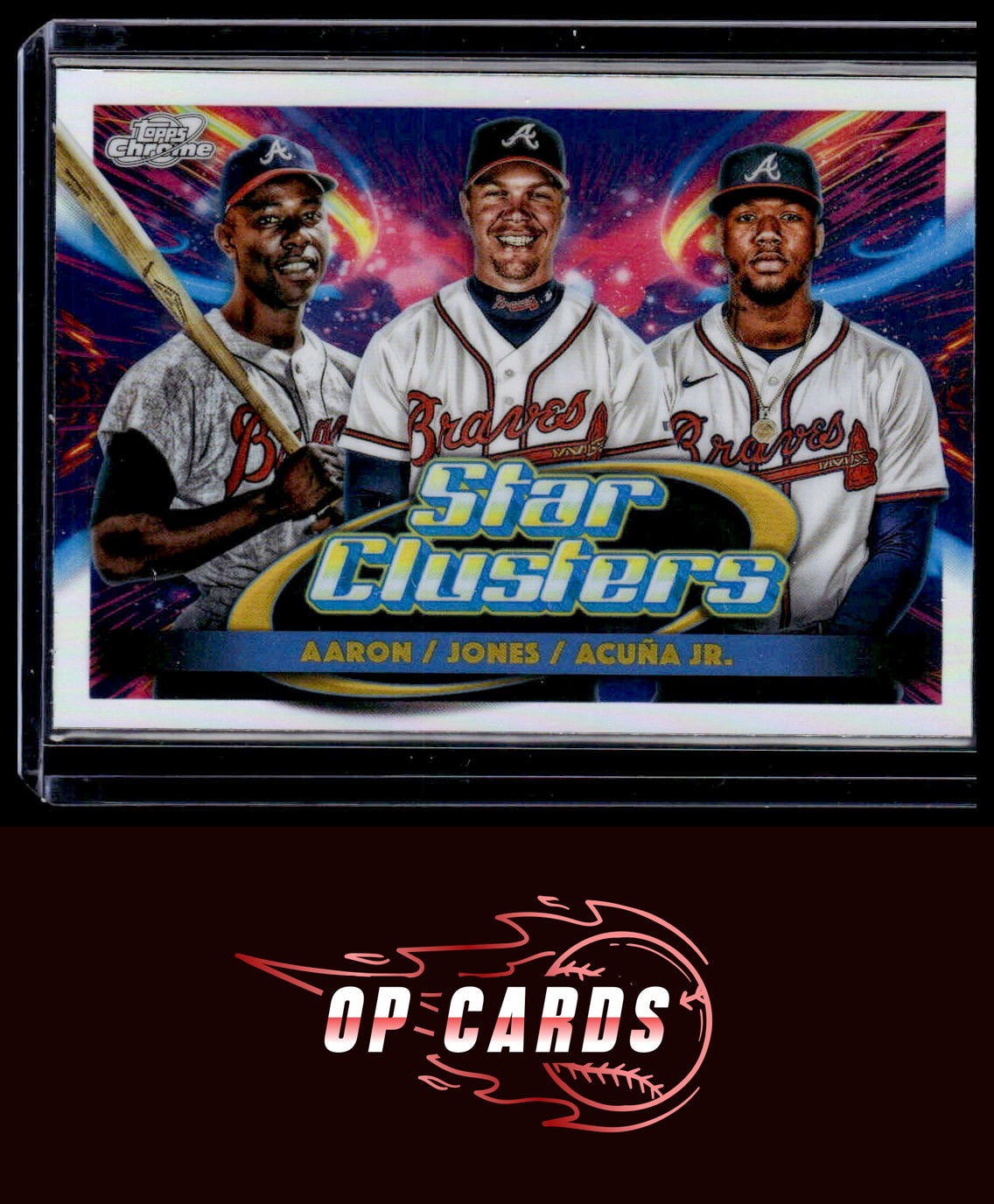 Ronald Acuña Jr. Jones Aaron 2025 Topps Cosmic #TSC-7 Triple Star Clusters