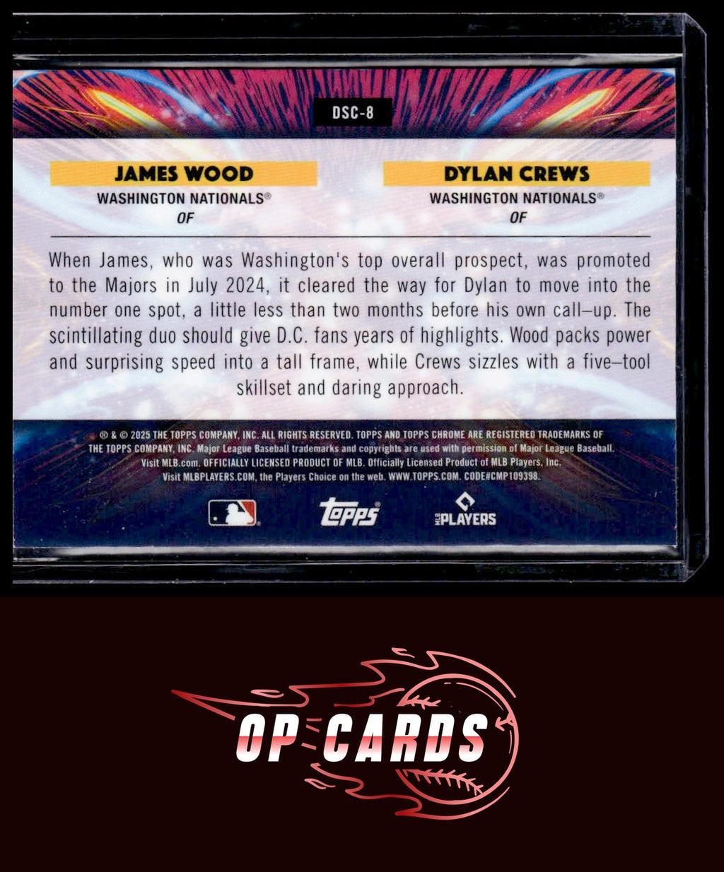 James Wood / Dylan Crews 2025 Topps Chrome Cosmic #DSC-8 Dual Star Clusters