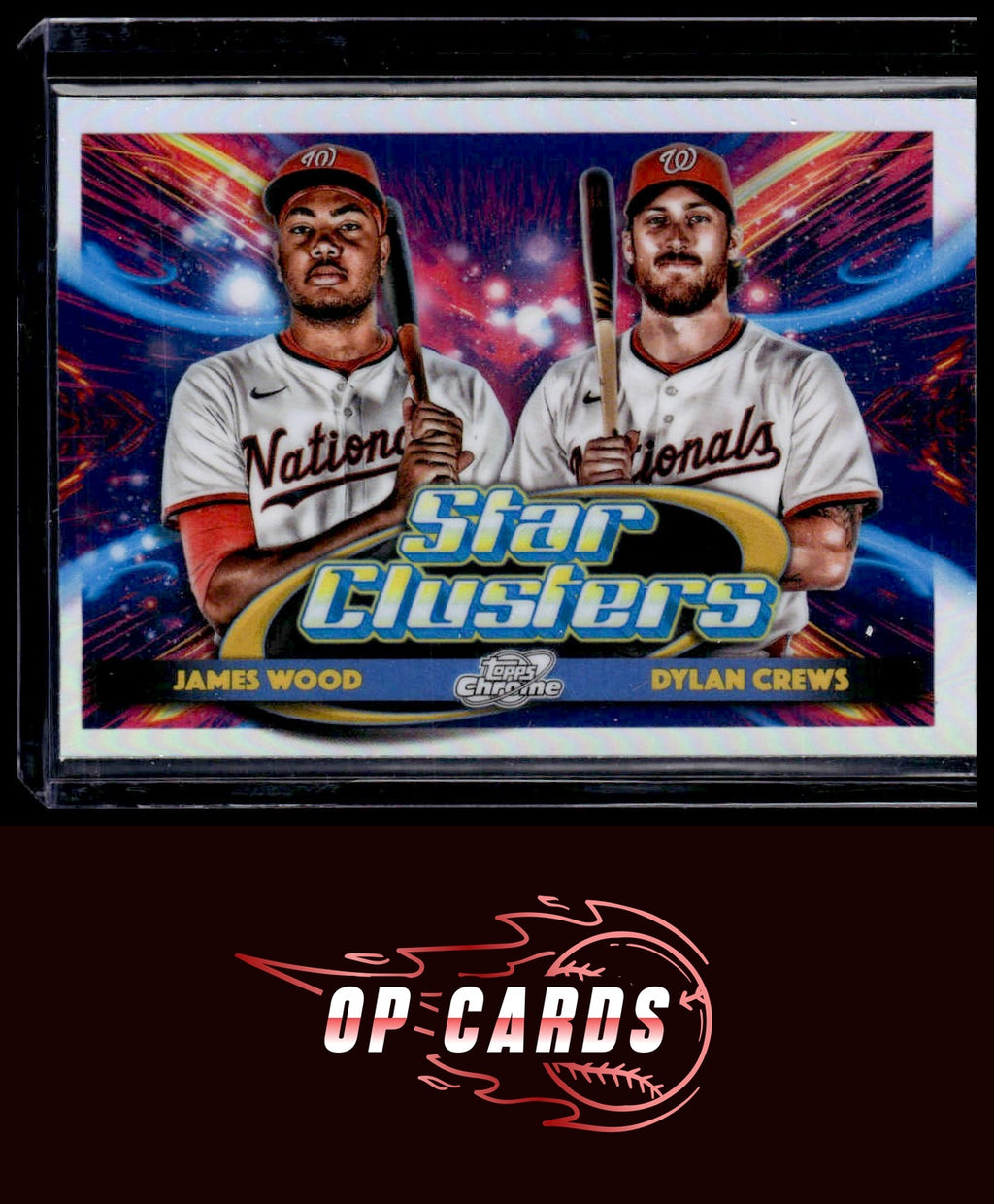 James Wood / Dylan Crews 2025 Topps Chrome Cosmic #DSC-8 Dual Star Clusters