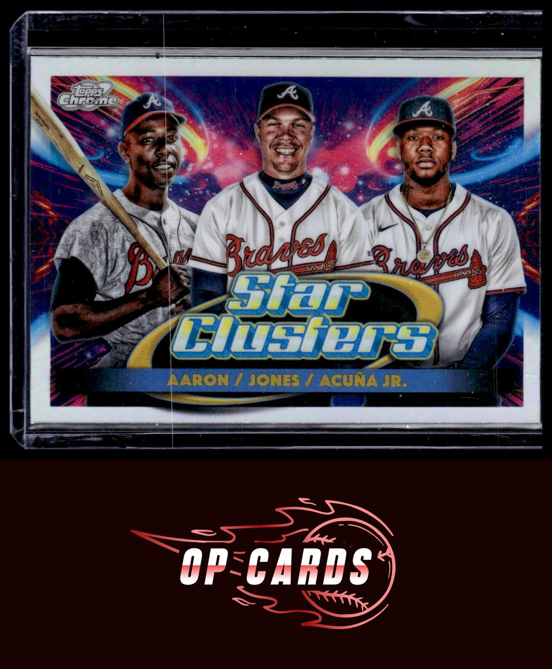 Ronald Acuña Jr. Jones Aaron 2025 Topps Cosmic #TSC-7 Triple Star Clusters