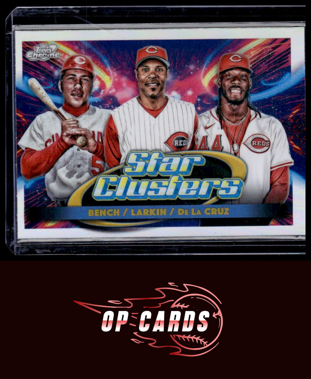 Elly De La Cruz Johnny Bench Barry Larkin 2025 Topps Cosmic Triple Star Clusters