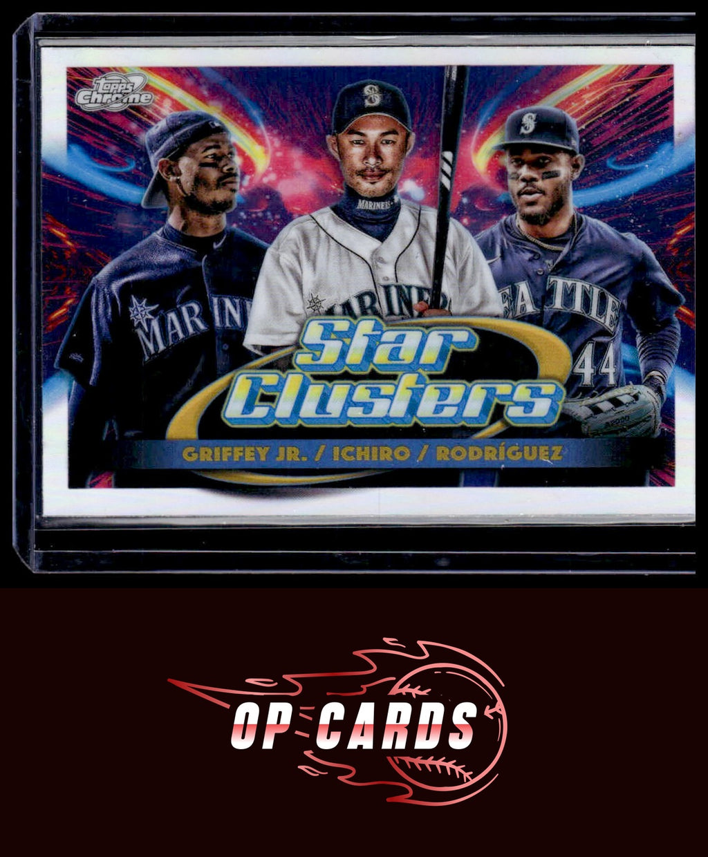 Ken Griffey Jr. Ichiro Julio Rodríguez 2025 Topps Cosmic Triple Star Clusters