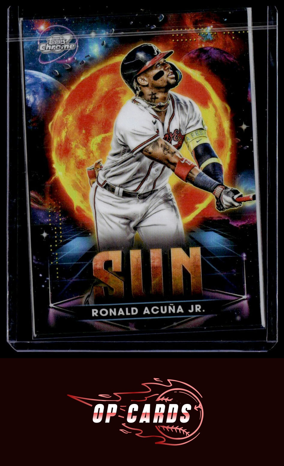 Ronald Acuña Jr. 2025 Topps Chrome Cosmic #PPS-3 Planetary Pursuit Sun