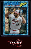 Matt Wallner 2026 Topps Heritage #319 Chrome Light Blue Sparkle Refractors