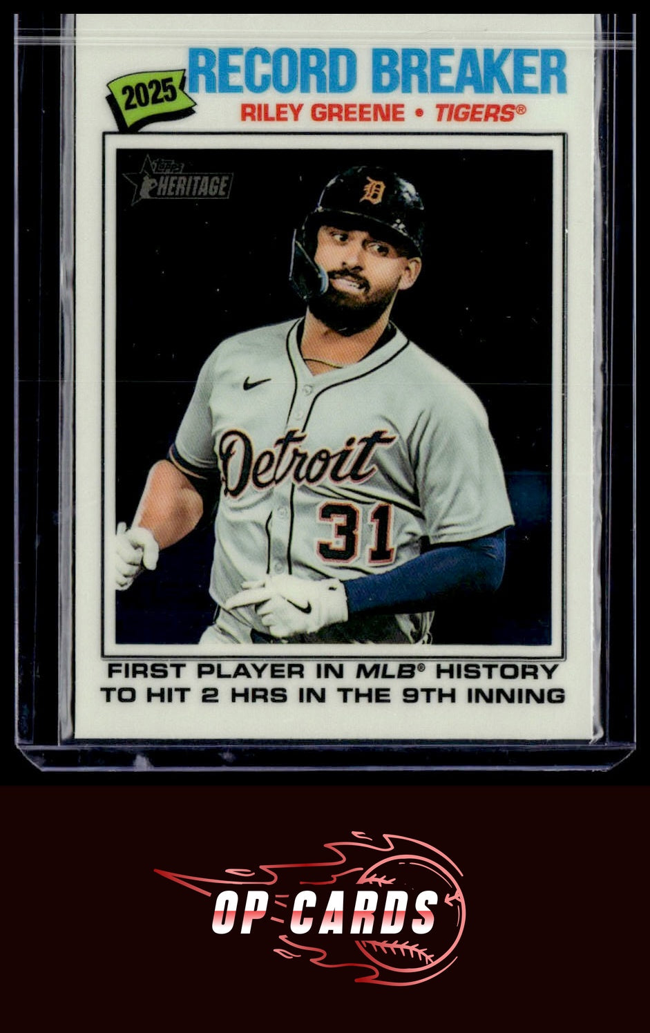 Riley Greene 2026 Topps Heritage #234 Chrome Record Breaker