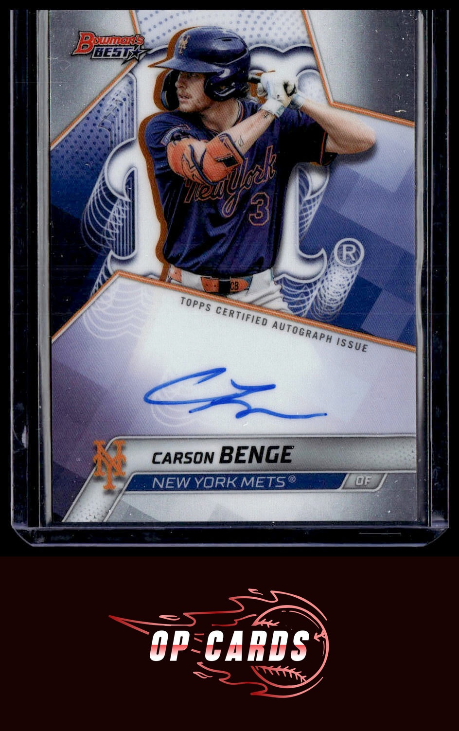 Carson Benge 2025 Bowman's Best #B25-CBE Best of 2025 Autographs